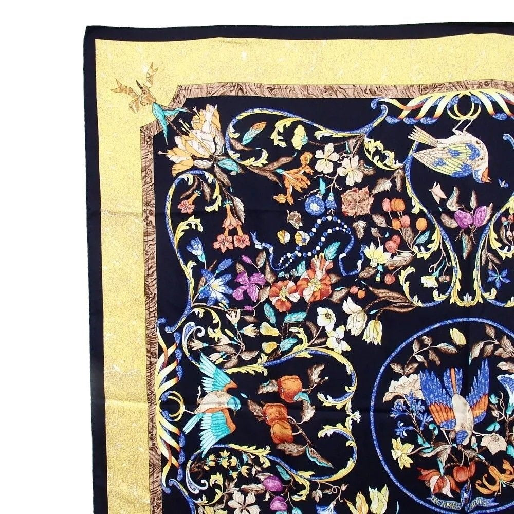 534181AL (S2) Hermes Scarf Carre 90 Pierres d' Orient et d' Occident Multicolor Silk