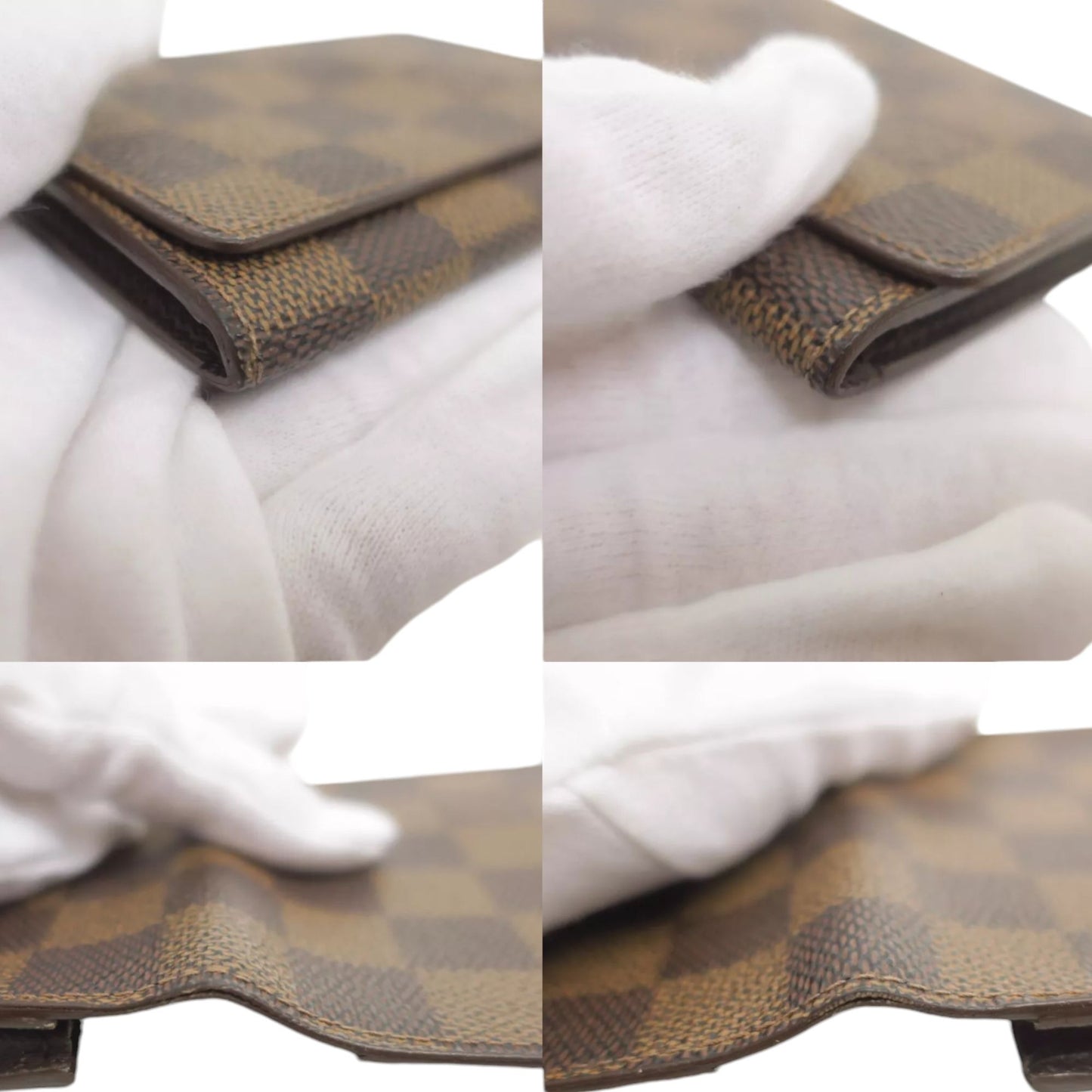 134216AP (G3) Louis Vuitton Wallet Card Case Brown Damier Ebene