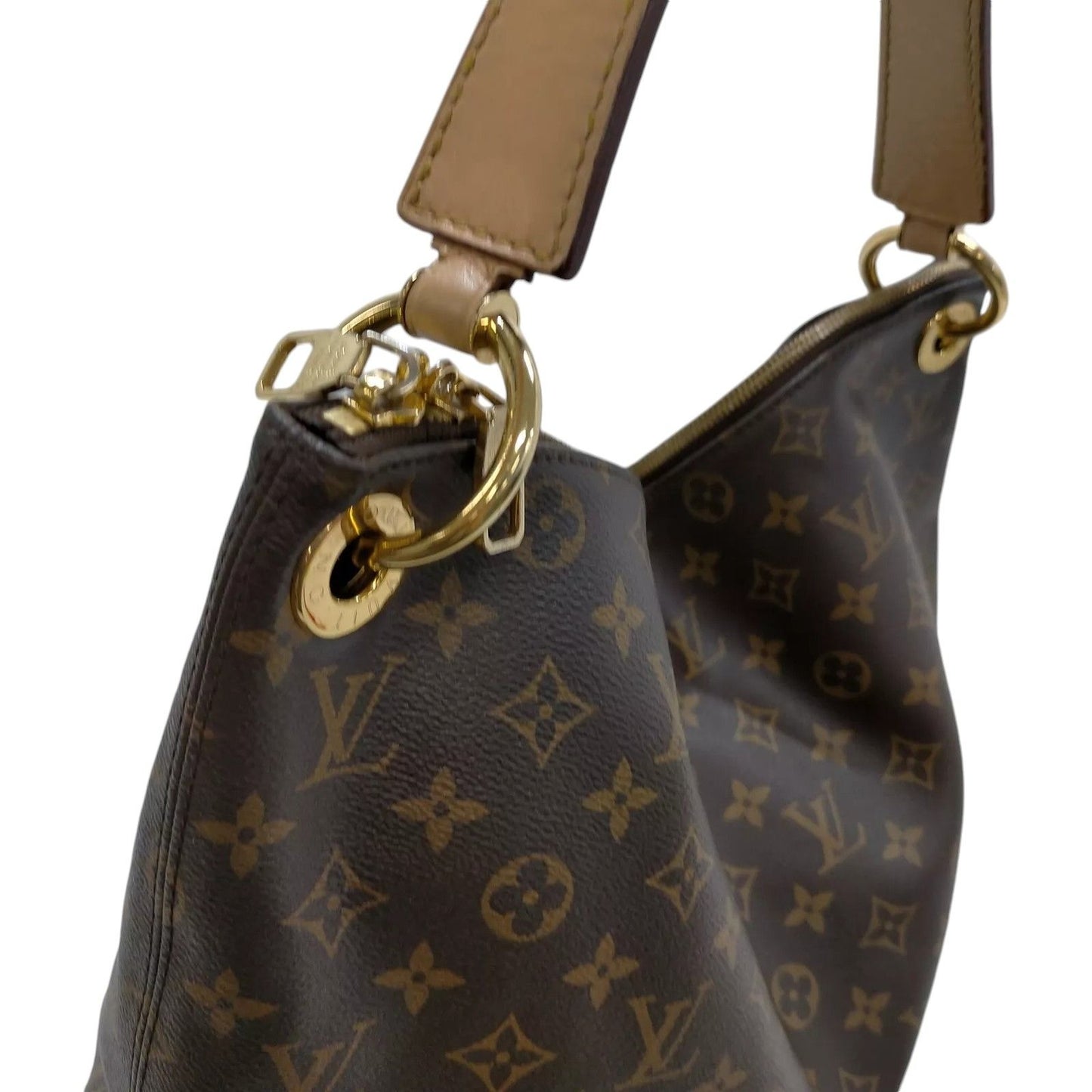 058853AQ (S6) Louis Vuitton Shoulder Bag Berry MM Brown Monogram