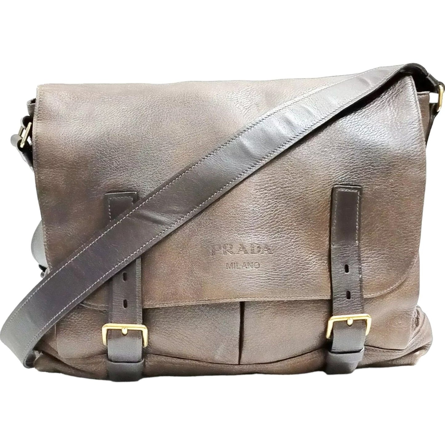 830340AL (V5) Prada Crossbody Bag Brown Leather