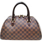 232526W (S6) Louis Vuitton Hand Bag Rivela Brown Damier