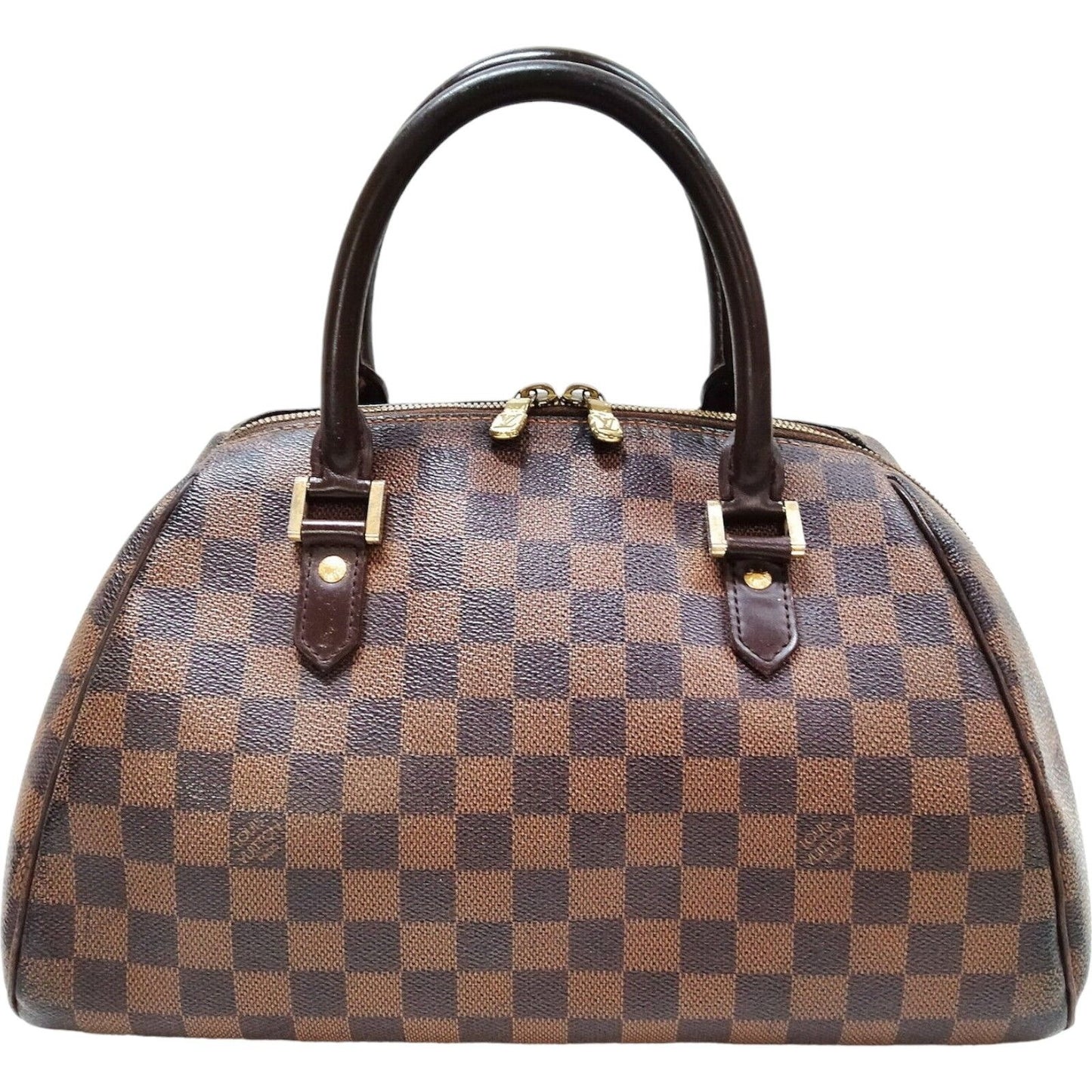 232526W (S6) Louis Vuitton Hand Bag Rivela Brown Damier