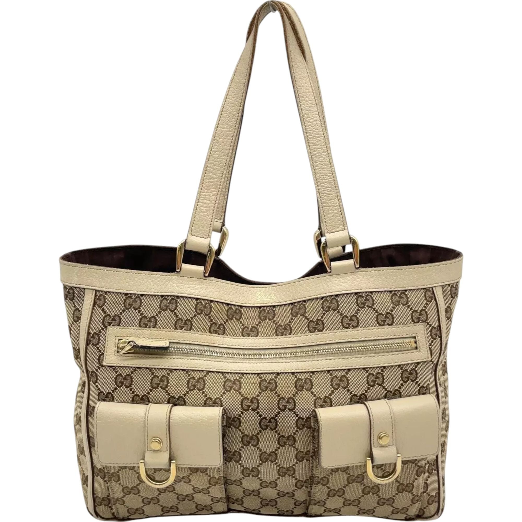 520278AY (L4) Gucci Tote Bag Brown PVC