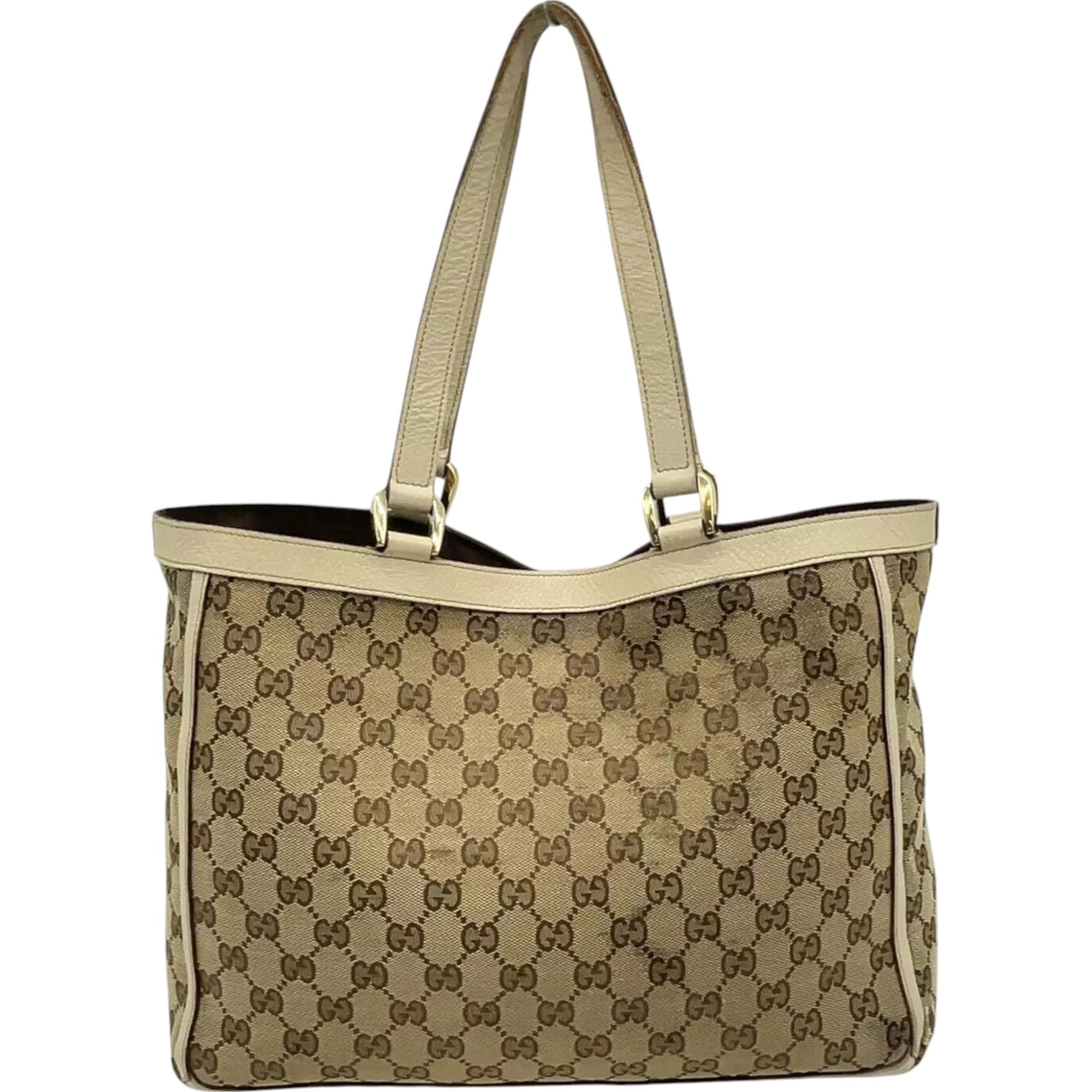 520278AY (L4) Gucci Tote Bag Brown PVC