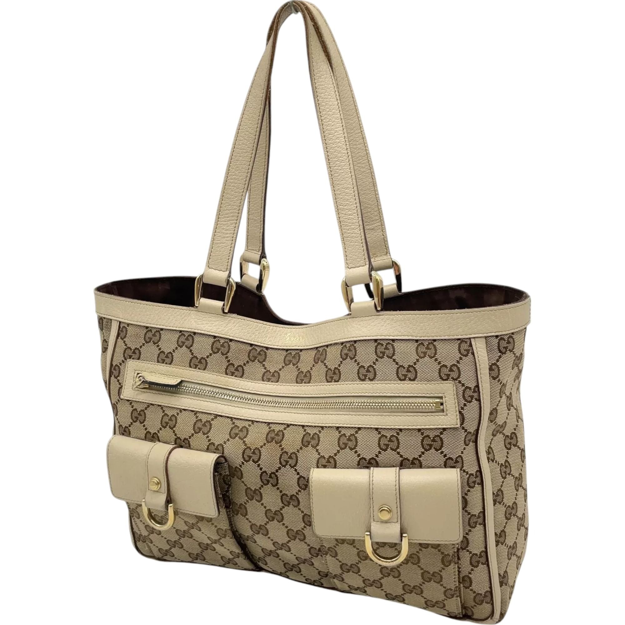 520278AY (L4) Gucci Tote Bag Brown PVC