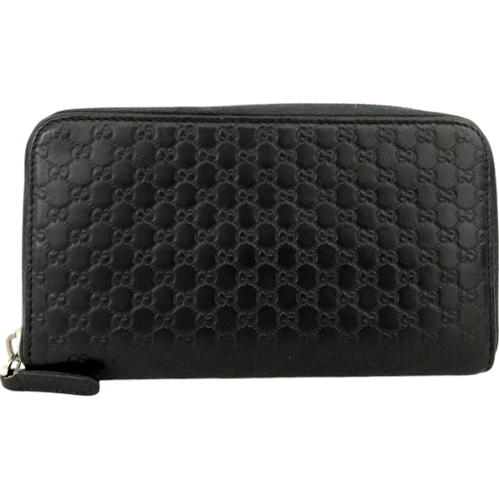 030234AW (K3) Gucci Wallet Long GG Logo Black PVC