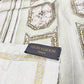 038241AQ (S3) Louis Vuitton Scarf Beige Silk100%