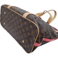 758500AQ (S6) Louis Vuitton Tote Bag Salina MM Brown Monogram Ruby