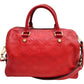 069695AQ (S6) Louis Vuitton Crossbody Bag Speedy 25 Red Monogram Empreinte