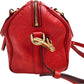 069695AQ (S6) Louis Vuitton Crossbody Bag Speedy 25 Red Monogram Empreinte